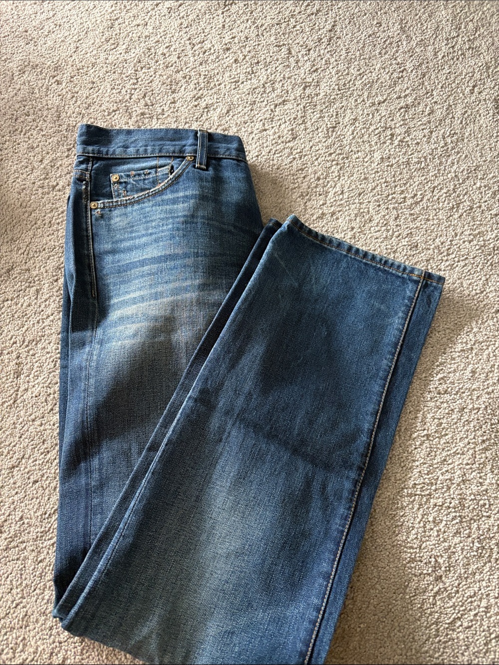 7 For All Mankind Men's Straight Denim in Medium Blue Wash